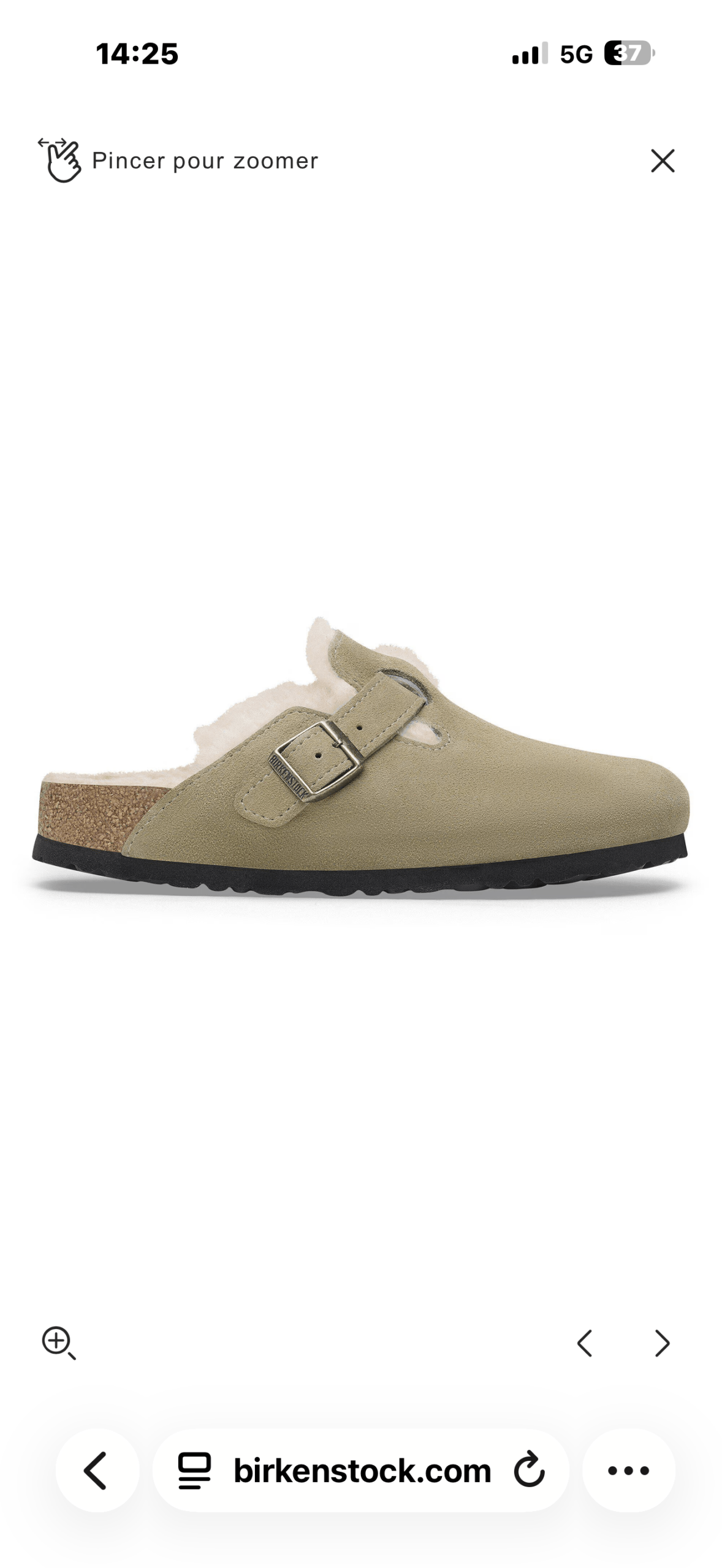 BIRKENSTOCK BOSTON SHEARLING 102 taupe